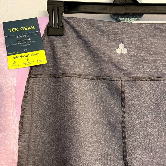 TEK GEAR WOMEN WORKOUT GEAR HIGH RISE CAPRI SIZE 2X - Picture 6 of 10